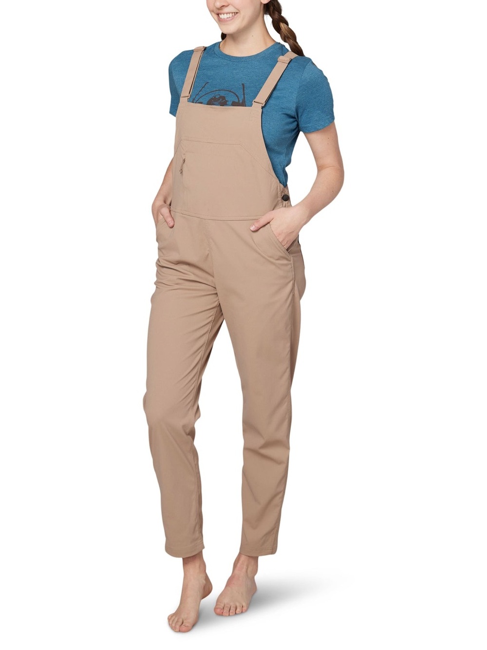 Flylow LIFE BIB overalls size medium in chai
